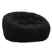 Yolonda - Modern Curved Black Fabric Chair