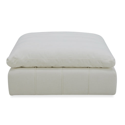 Vicki - Modern Off-White Fabric Ottoman