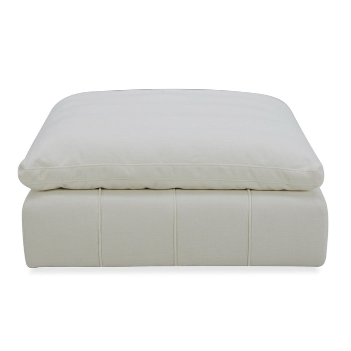 Vicki - Modern Off-White Fabric Ottoman