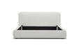 Liam - Modern Ivory Fabric Upholstered Bed