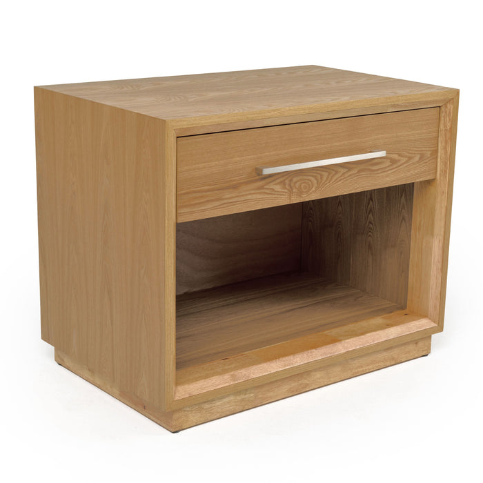 Santa Barbara - Modern Grey Fabric + Natural Bedroom Set