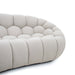 Yolonda - Modern Curved Beige Fabric Sofa Set