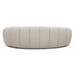 Yolonda - Modern Curved Beige Fabric Sofa