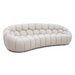 Yolonda - Modern Curved Beige Fabric Sofa
