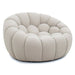Yolonda - Modern Curved Beige Fabric Sofa Set