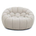 Yolonda - Modern Curved Beige Fabric Chair