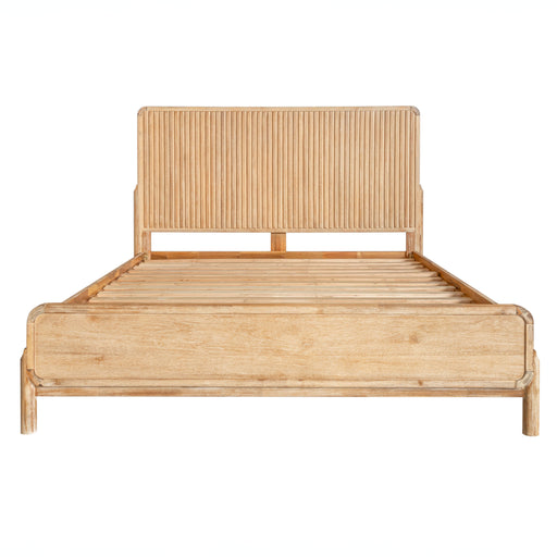 Queen Mikala - Modern Natural Oak Bed