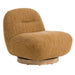Renee - Modern Mustard Fabric Swivel Accent Chair