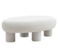 Gaynes - Modern Off-White Fabric Bench
