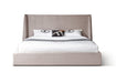 Eastern King Roma - Modern Taupe Microfiber Upholstered Bed