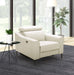 Eden - Modern White Leather Recliner Chair