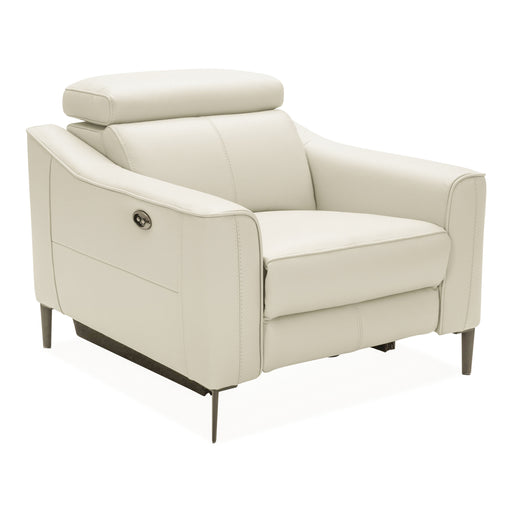 Eden - Modern White Leather Recliner Chair