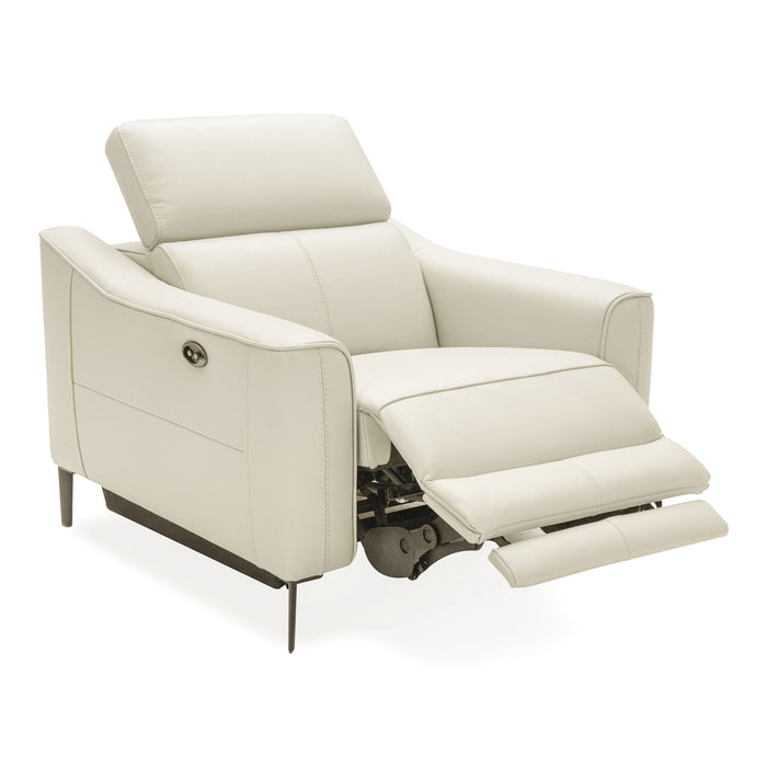 Eden - Modern White Leather Recliner Chair