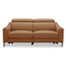 Eden - Modern Camel Leather Loveseat With 2 Recliners