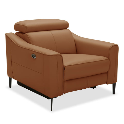 Eden - Modern Camel Leather Recliner Chair