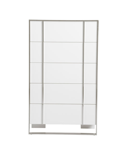 Cartier - Modern White + Stainless Steel Chest