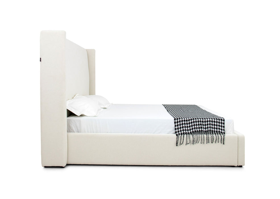 Byrne - Modern Off White Fabric Bed