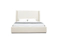 Eastern King Byrne - Modern Off White Fabric Bed