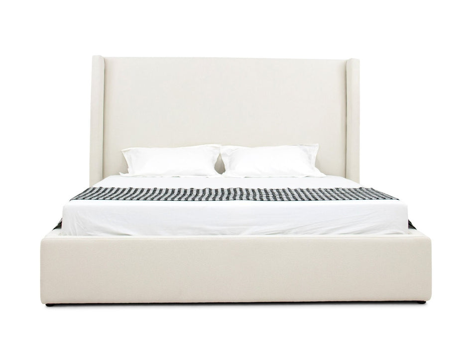 Byrne - Modern Off White Fabric Bed