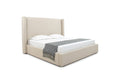 Queen Byrne - Modern Beige Fabric Bed