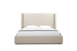 Queen Byrne - Modern Beige Fabric Bed