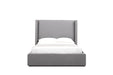 Queen Byrne - Modern Grey Fabric Bed