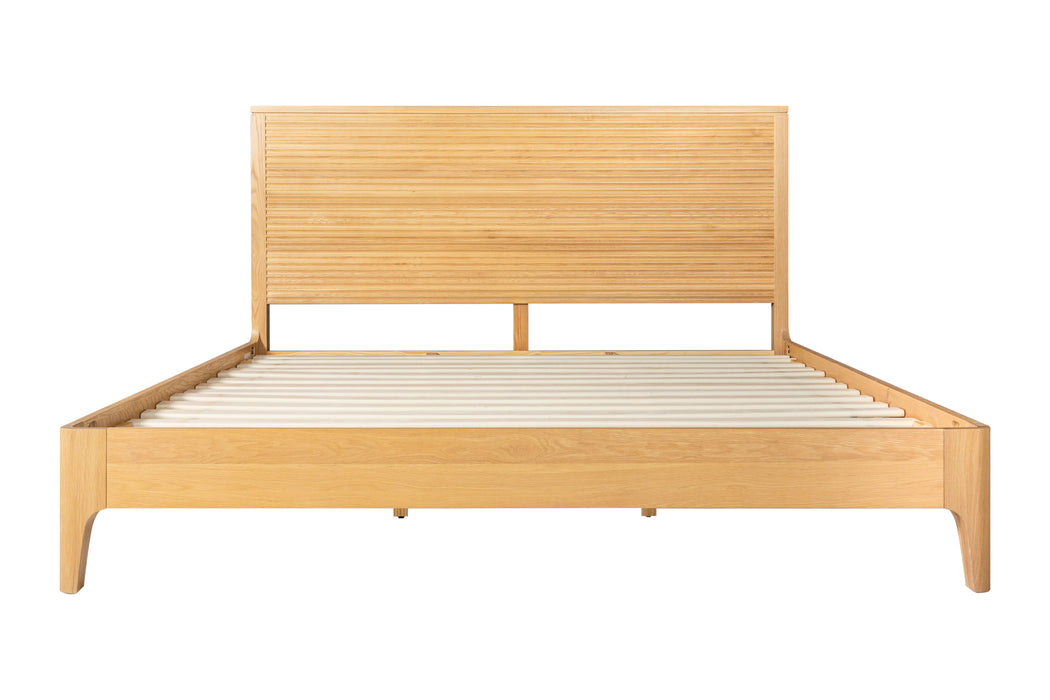 Eastern King Seattle - Modern Natural Oak Bed