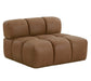 Everest - Modern Brown Leather Modular Armless Sectional Seat
