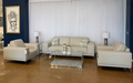Soho - Contemporary Italian Light Grey Leather Sofa