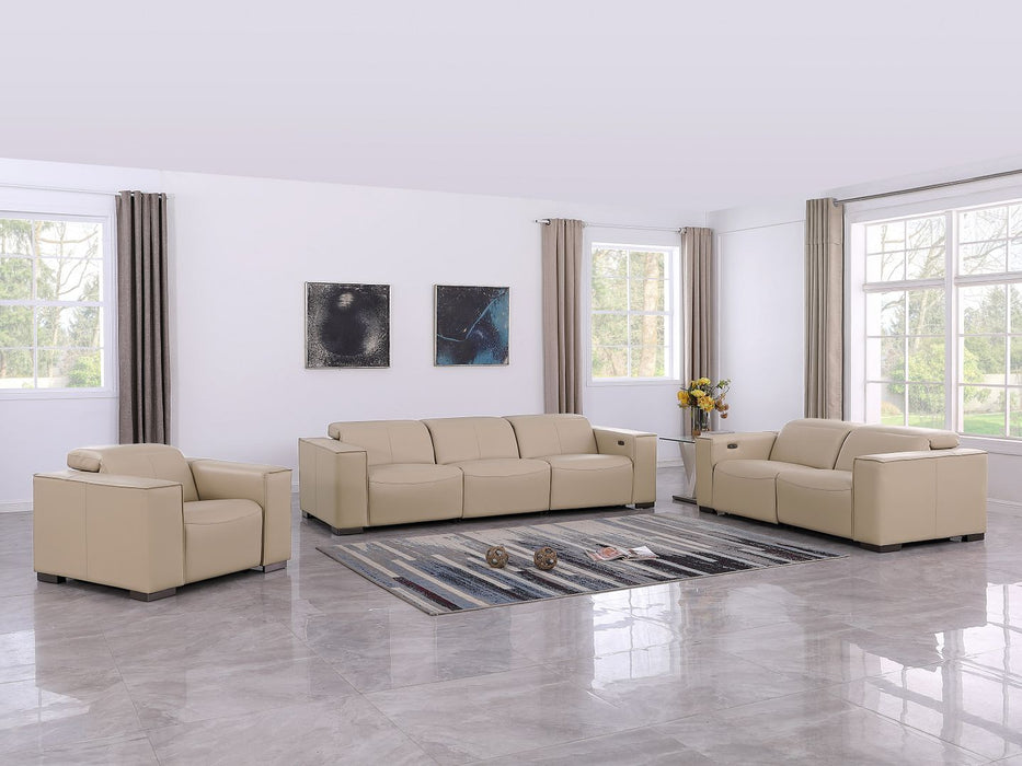 Global United 1208 3-Piece Reclining Set Beige