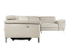 Mini Wonder - Italian Modern Grey Leather Sectional Sofa with Left Facing Recliner