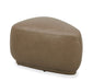 Kinsey - Modern Tan Leather Small River Rock Ottoman