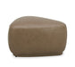 Kinsey - Modern Tan Leather Small River Rock Ottoman