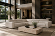 Dalton - Modern Italian Light Grey Leather Sectional + Recliners