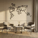 Ector - Modern Off-White Fabric + Forged Metal Accent Chair