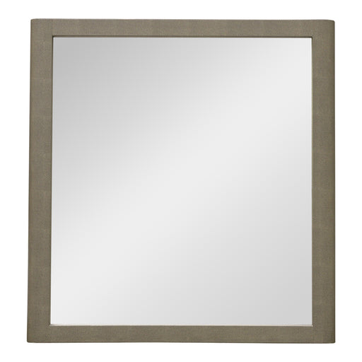 Lois - Modern Beige Shagreen Mirror