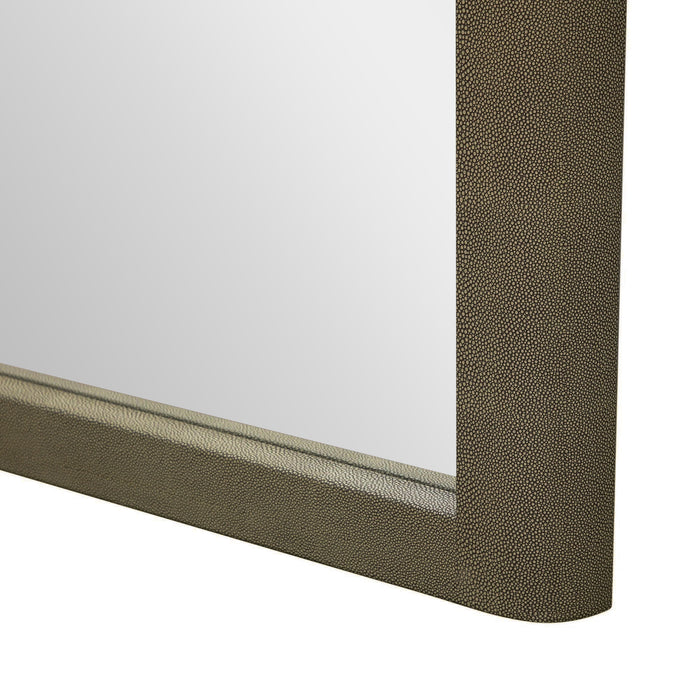 Lois - Modern Beige Shagreen Mirror