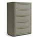 Lois - Modern Beige Shagreen + Brass Chest