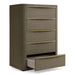 Lois - Modern Beige Shagreen + Brass Chest