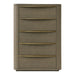 Lois - Modern Beige Shagreen + Brass Chest