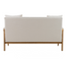 Cynthia - Modern White Fabric + Wood Loveseat
