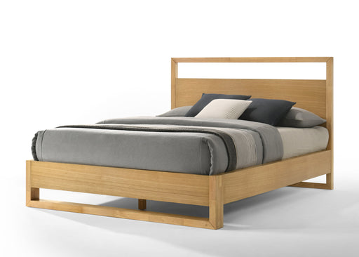 Queen Berlin - Modern Natural Oak Bed