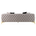 Clarice - Transitional Light Beige Velvet Sofa