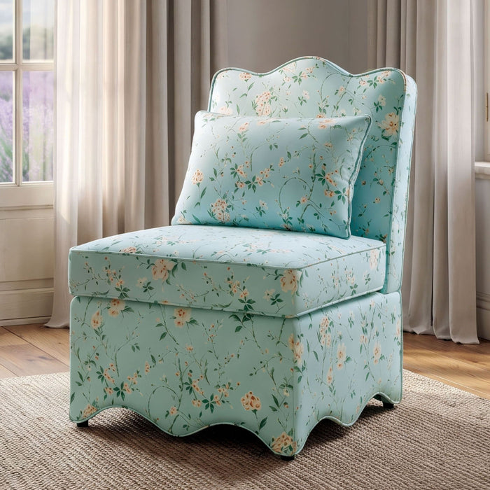 Hemsworth Accent Chair - Chinoiserie Light Teal/Pink