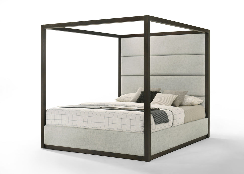 Eastern King Manhattan - Contemporary Canopy Cherry Bed