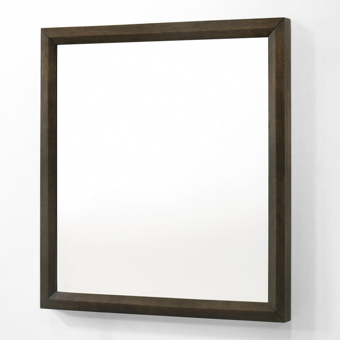 Manhattan - Contemporary Brown Oak Mirror