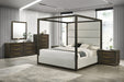 Queen Manhattan - Contemporary Canopy Cherry Bedroom Set