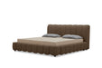 Queen Harris - Modern Brown Fabric Bed