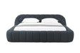 Queen Yolonda - Modern Black Fabric Bed
