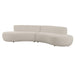 Weldon - Modern Off-White Fabric Curved Sectional Sofa